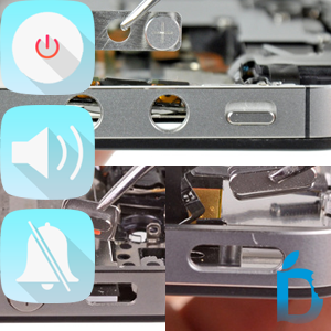 iPhone 4S Power Volume Mute Button Replacements